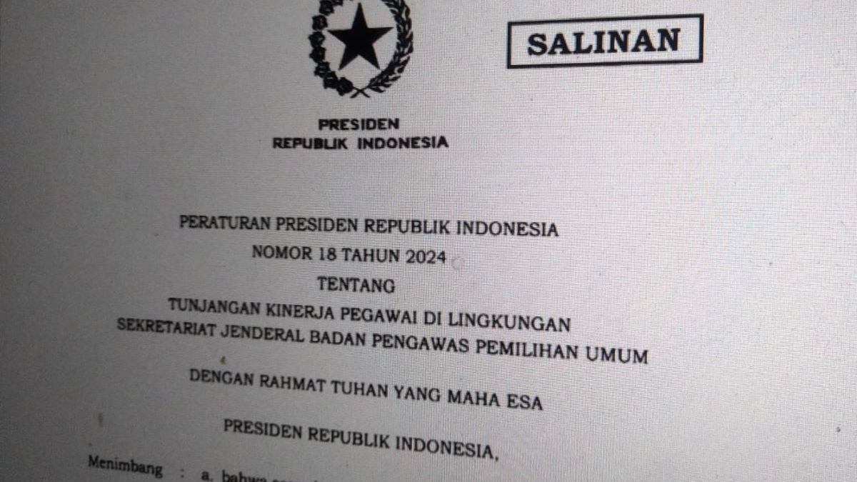 Jokowi Terbitkan Perpres Tentang Tunjangan Kinerja Pegawai Di Bawaslu ...