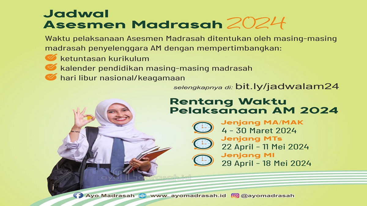 Jadwal Pelaksanaan Asesmen Madrasah 2024 Sesuai Isi Pos Am 2024 Cek