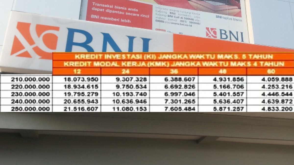 Pinjaman KUR BNI Jenis Kecil Plafon 240 260 Apa Saja Syaratnya Berikut