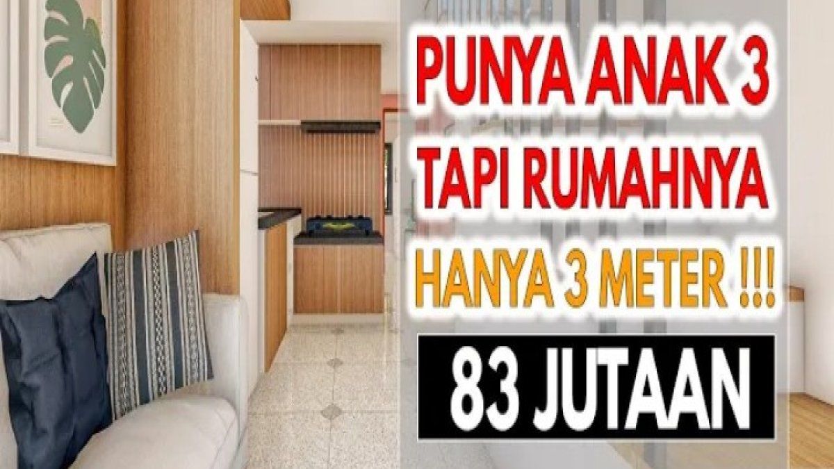 Desain Rumah Mungil 3x10 Meter dengan 3 Kamar Tidur yang Luas dan ...