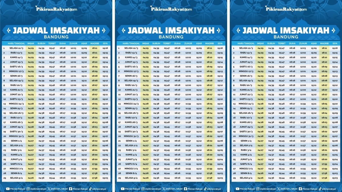 Download Jadwal Imsakiyah Bandung Ramadhan 2024 Resolusi Tinggi ...