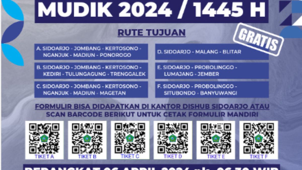 Pemkab Sidoarjo Juga Gelar Mudik Gratis 2024 Ini Rute Dan Jadwal   3749289420 