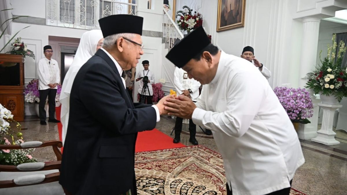 Ma'ruf Amin Kedatangan Sejumlah Menteri Saat Halalbihalal Sebelum Mudik ke Banten