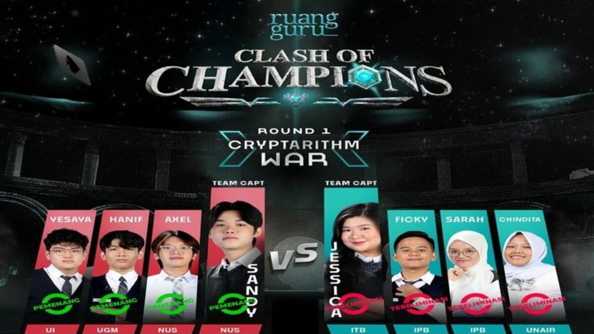 Live Streaming Clash of Champions Ruangguru Episode 6, Siapakah yang