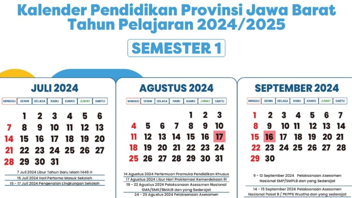 Kalender Pendidikan 2025 Jawa Barat 