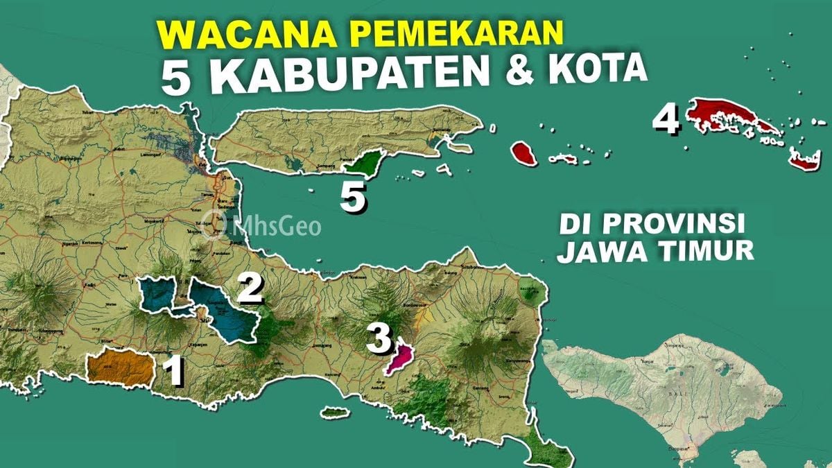 Wacana Pemekaran:Provinsi Jawa Timur Tambah 5 Kabupaten Kota Baru ...