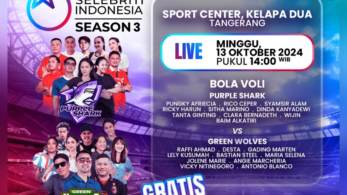 Link Live Streaming Turnamen Olahraga Selebriti Gratis Nonton