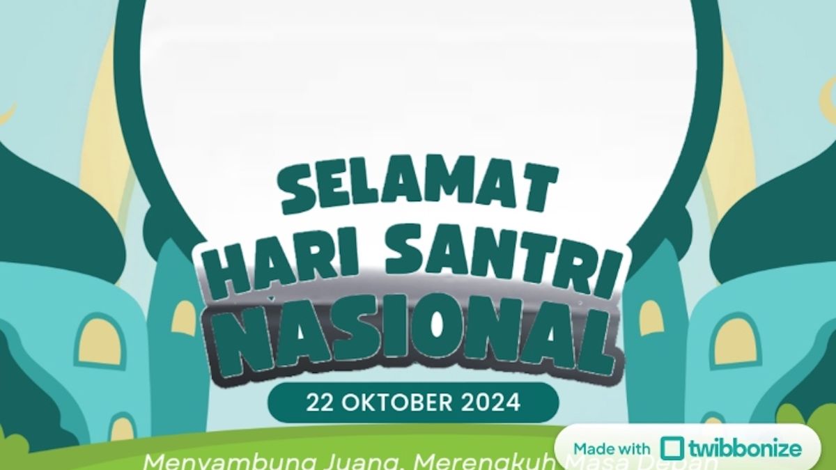 Link Download Twibbon Hari Santri Kartun Lucu Dan Menarik Unduh Template Twibbonize Ini