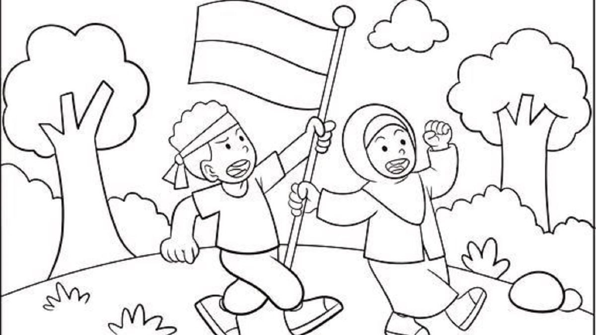 Gambar Mewarnai Tema Sumpah Pemuda untuk Anak TK dan SD, Yuk