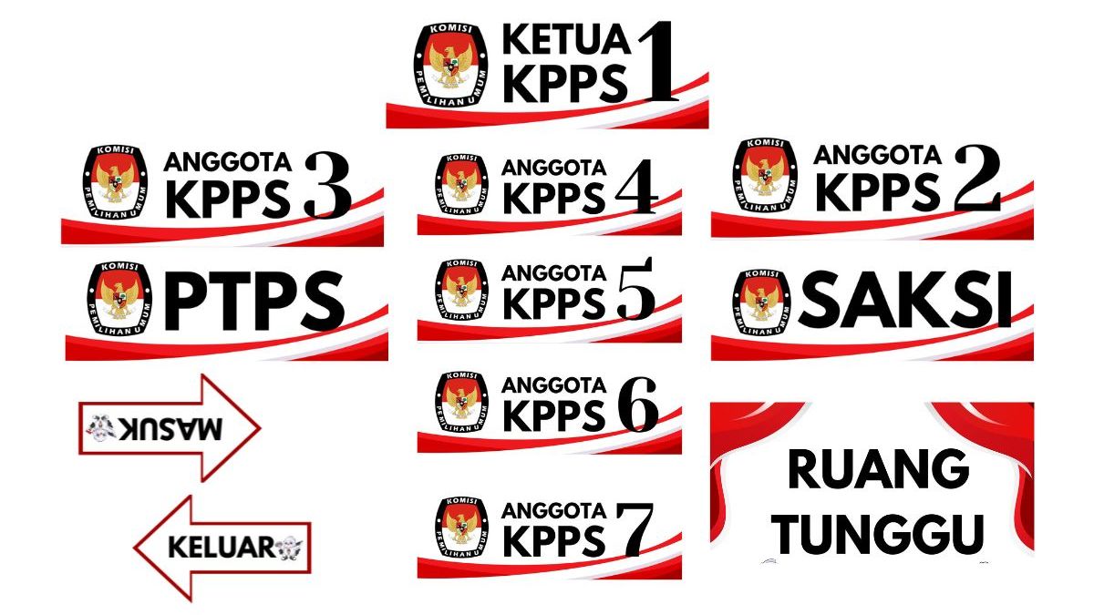 Link Download Template Tulisan atau Gambar KPPS 1-7 Pilkada 2024 Format ...