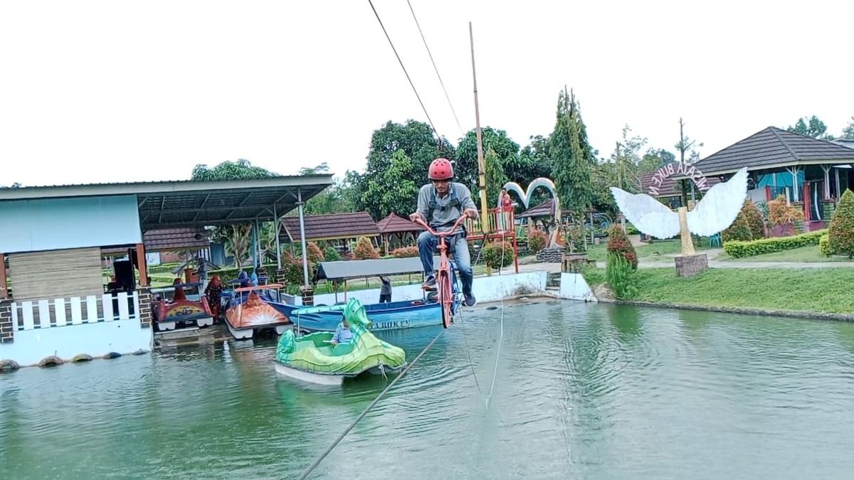 Mau Uji Adrenalin Naik Sepeda Gantung, Wisata Air Buken Desa Banjarsari ...