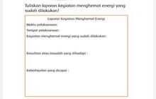 Kunci Jawaban Tema 6 Kelas 3 Sd Halaman 183 184 185 186 187 188 Buku Tematik Laporan Kegiatan Menghemat Energi Metro Lampung News