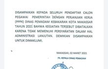 Pelamar Kerja Gigit Jari Lowongan Kerja Dinas Pemadam Kebakaran Makassar Dibatalkan Jurnal Makassar