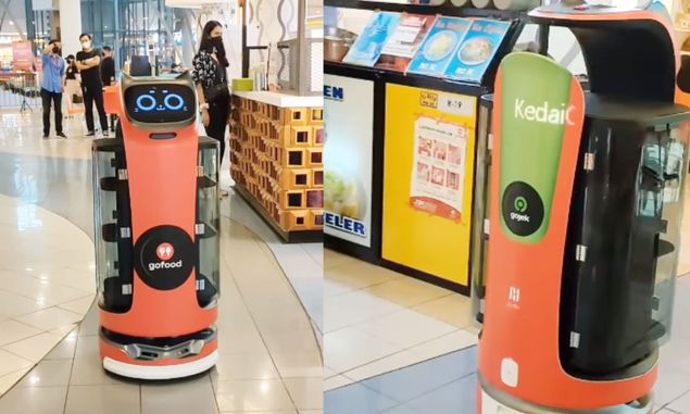 Wow! GoFood Gunakan Sistem Robot dalam Layanan Pesan Antar Makanan di Mall