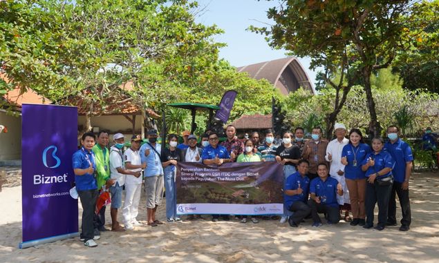 ITDC Salurkan Dukungan Biznet Bantu Operasional Paguyuban Pedagang Pantai The Nusa Dua
