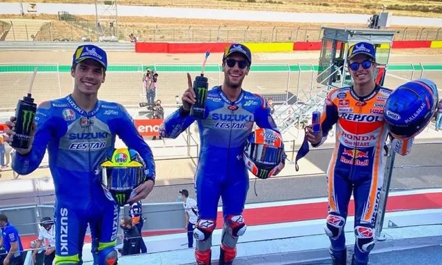 Hasil MotoGP Aragon 2020 : Alex Rins Keluar Jadi Juara, Alex Marquez Berada di Posisi kedua