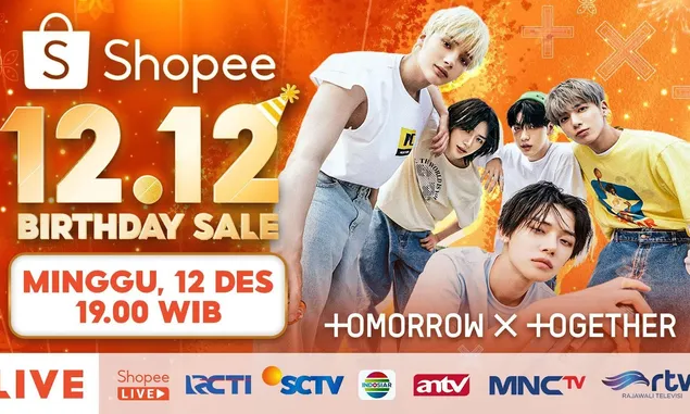 Shopee 12.12 Birthday Sale TV Show Hadirkan TOMORROW X TOGETHER, Al & Andin, dan 3 Bintang Dangdut