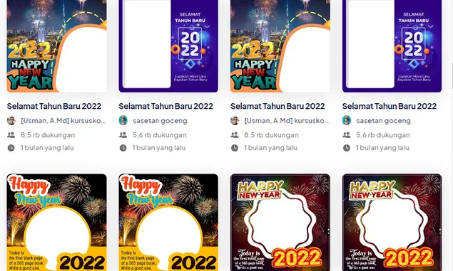 Keren! Twibbon Tahun Baru 2022 dan Cara Pasang Bingkai Foto di Twibbonize secara Online dan Gratis  