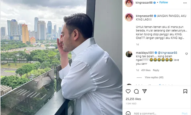 Unggah Foto Sedih Bercaption Jangan Panggil Aku King di Instagramnya, Nassar Bikin Netizen Cemas dan Penasaran