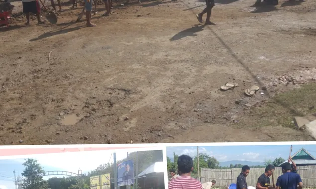 Jalan Kabupaten Tidak Diperhatikan Pemerintah, Pemuda Desa Roka Laksanakan Gotong Royong Secara Mandiri