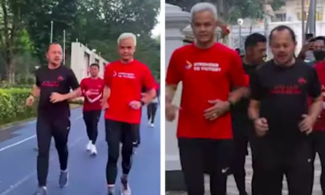 Momen Ganjar Pranowo Diajak Lari Bima Arya di Seputar Kebun Raya Bogor, Netizen: Wisata Politik