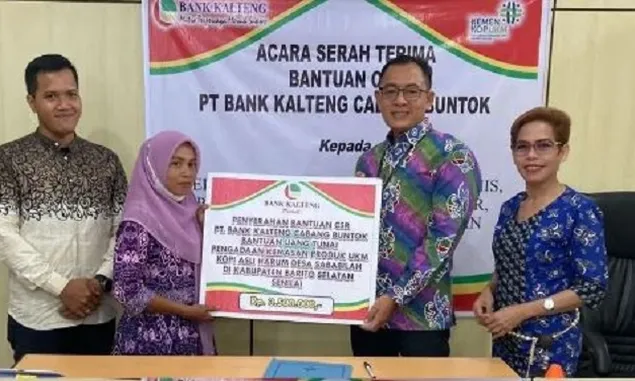 PT Bank Kalteng Salurkan Bantuan CSR Pada 4 UKM di Barito Selatan, Kalimantan Tengah