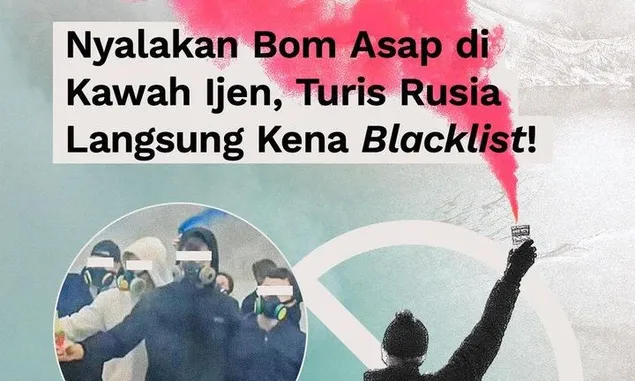 7 Turis Asal Rusia Diblacklist Usai Nyalakan Flare di Kawah Ijen, Sandiaga Uno Katakan ini