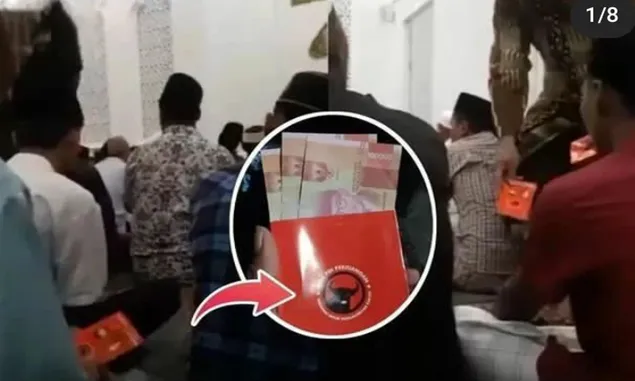 Viral Video Bagi-Bagi Amplop Berlogo PDI-P di Masjid Untuk Jamaah Tarawih, Anggota PDIP: Untuk Zakat Mal