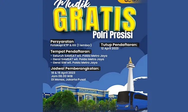 Cara Daftar Mudik Gratis 'Polri Presisi', 500 Bus Mudik Gratis Siap Bawa Anda ke Jawa Barat, Tengah dan Timur