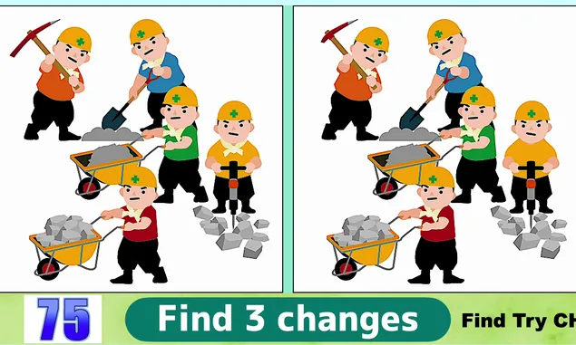 Tes IQ: Yakin Usahamu Dalam Mencari Perbedaan Gambar Sudah Sekuat Pekerja Bangunan Ini? Buktikan Sekarang Juga