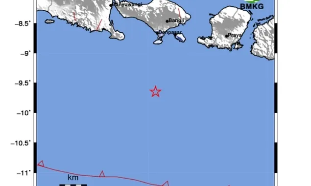 Gempa Kuta Selatan Bali 19 April 2023, Magnitudo 4.5 Terasa Hingga Denpasar