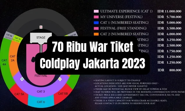Benarkah Coldplay DITOLAK? INI Cara Membeli Tiket Coldplay di Coldplayinjakarta.com, Pastikan Tanggalnya