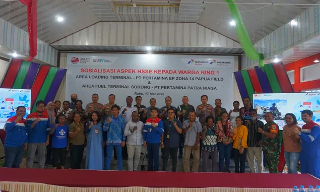 SKK Migas-Pertamina Sorong Sosialisasi Aspek HSSE kepada Warga Ring Satu