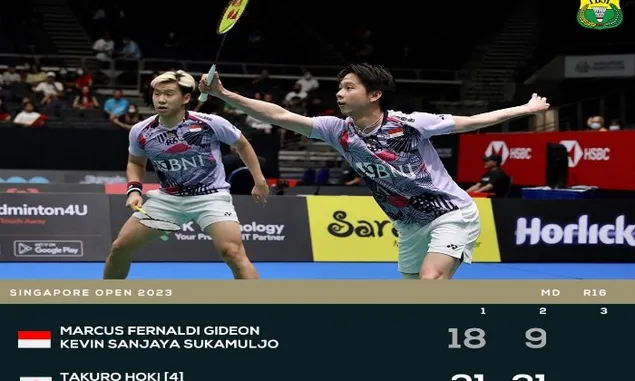 Marcus Gideon dan Kevin Sanjaya Terhenti di Tangan Mantan Juara Dunia! Marcus: Mau Bagaimana Lagi?