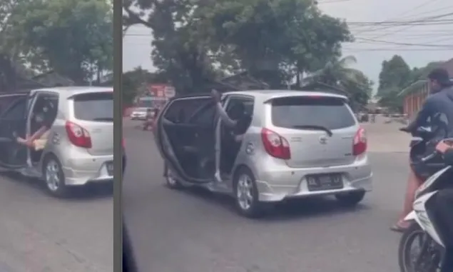 Viral! Video Wanita Teriak Minta Tolong dalam Mobil di Padang, Pengendara Lain Cuek