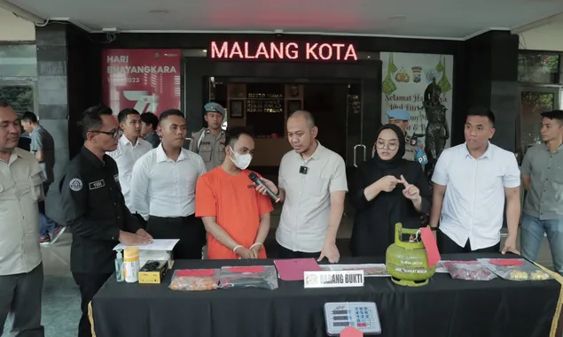 Polresta Malang Kota Ungkap Kasus Pengoplos Gas Elpiji Subsidi