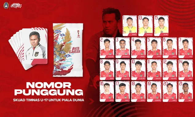 Ini Nomor Punggung Pemain Timnas Indonesia di Piala Dunia U17, Gelandang Keturunan Korea Selatan Kenakan No 10