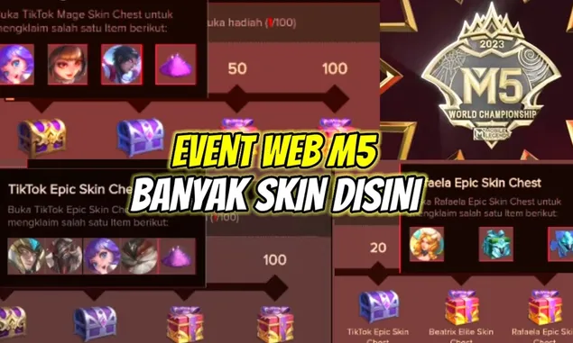 Event WEB M5 Mobile Legends: Bakal Banyak Box dan dapatkan Skin Gratis gimana caranya? Begini caranya 