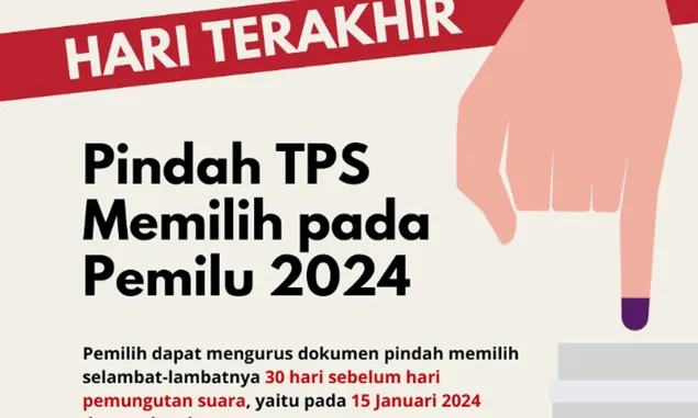 Hari Ini 15 Januari 2024 Waktu Terakhir Pindah TPS, Simak Tata Cara dan Persyaratan Dokumen yang Diperlukan
