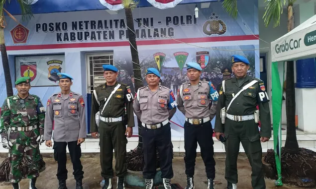 Siap Jadi Aduan Masyarakat pada Pemilu 2024, TNI-Polri Dirikan Posko Netralitas di Alun-alun Pemalang
