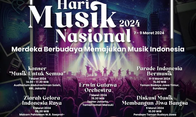 Inilah Rangkaian Acara Kemendikbudristek Sambut Hari Musik Nasional 2024
