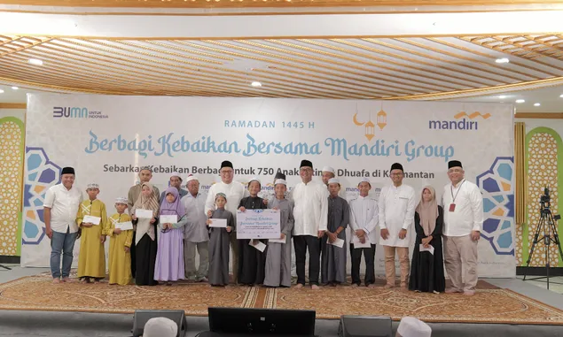 Tebar Berkah Ramadan 1445 H, Bank Mandiri Santuni 1.750 Anak Yatim dan Duafa di Kalimantan