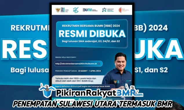 Segera Daftar! Ini Lowongan Penempatan Sulawesi Utara di Rekrutmen Bersama BUMN 2024