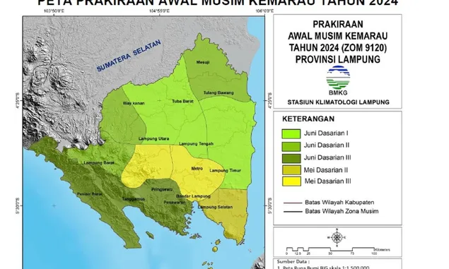 BMKG Lampung Prediksi Awal Musim Kemarau Tahun 2024 Terjadi di Bulan Mei, Puncak Kemarau Pada Agustus 2024