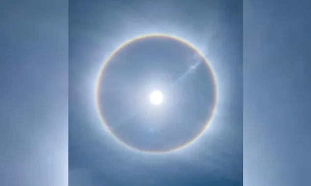 Video Penampakan Fenomena Halo Matahari Muncul di Langit Natuna, Ini Penjelasan BMKG Ranai