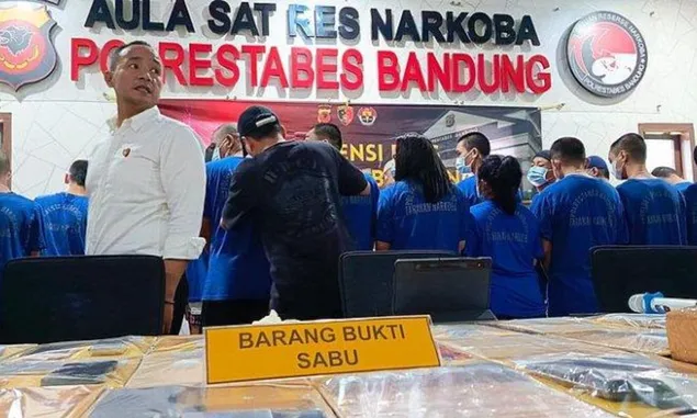 Polrestabes Bandung Berhasil Amankan Puluhan Pengedar Narkotika di Kota Bandung 