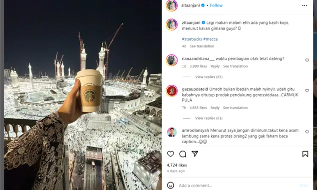 Siapa Sangka! Ternyata Ini Sosok Wanita Pamer Kopi Starbucks di Masjidil Haram: Anak Menteri dan Anggota DPRD