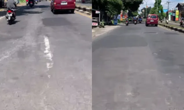Pengendara Kecewa dan Khawatir, Penambalan Aspal di Sepanjang Jalan Raya Bedali ke Arah Randuagung Tak Rapi
