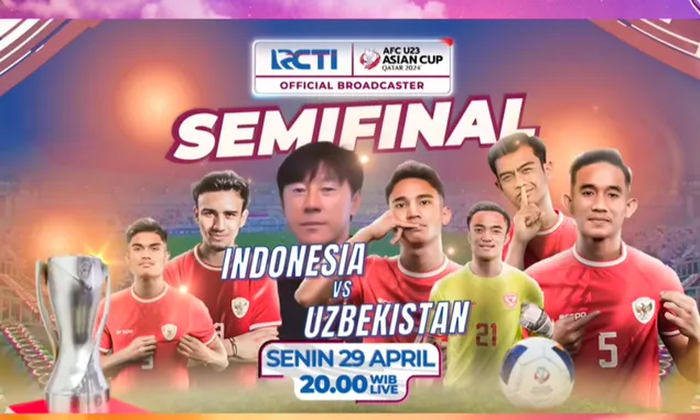 Jadwal Acara RCTI Hari Ini Senin 29 April 2024: Ada AFC U23 Semifinal Indonesia vs Uzbekistan, Go Spot, Silet