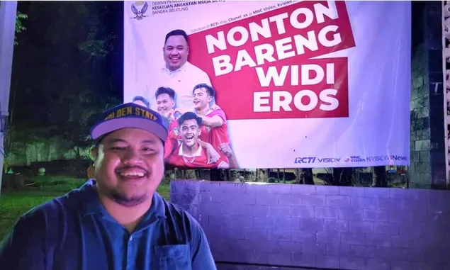 Nobar Widi Prasetyo Eros Ajak Masyarakat Pangkal Pinang dukung Timnas U23